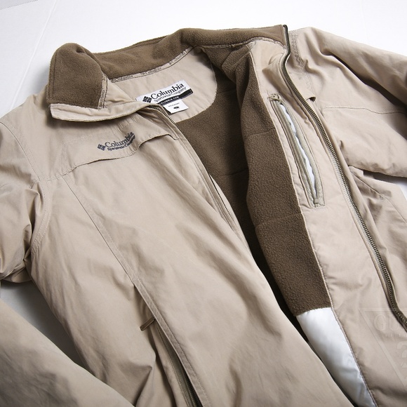 beige columbia jacket